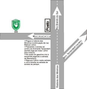 Mapa para Chegar no Parque Aquático Aguas de Valverde