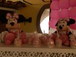 festa minie rosa maçã decorada