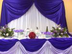 Mesa do bolo uva com lilás