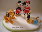 cód:3017 topo do bolo minnie,mickey,pateta e pluto cada personagem