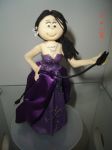 Vestido roxo passando chapinha cód:3043