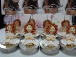 lembrancinha de 1º eucaristia com latinha mint to be para colocar terço. cód: 145
