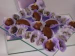 Doces Finos em suporte de vidro