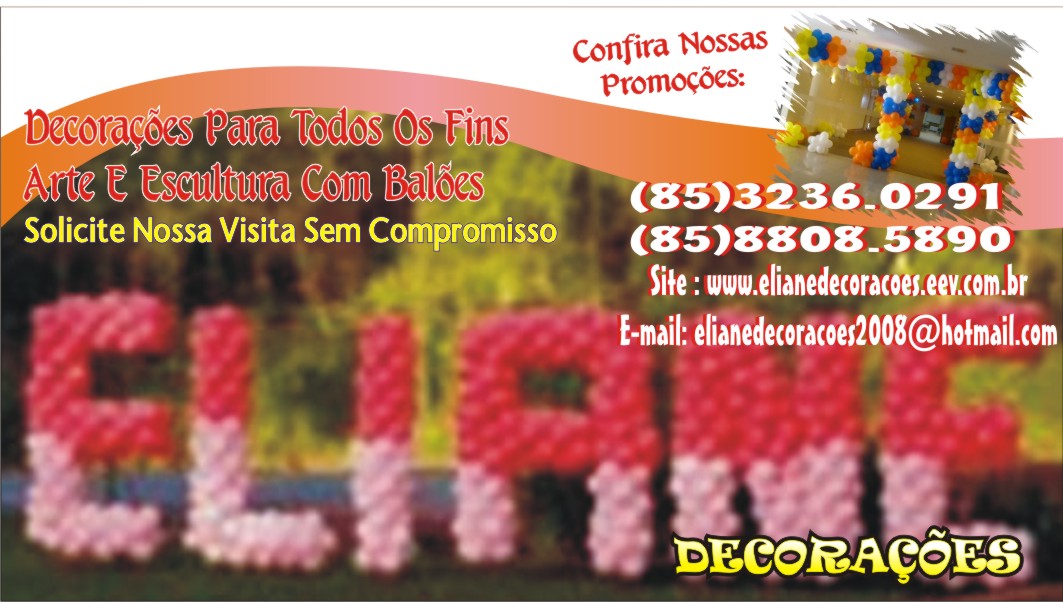 ELI@NE DECORAOES E ARTES COM BALOES