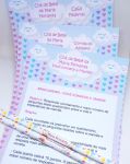 Kit Brincadeiras chá de bebê 5,00cd
Caça palavras, corrida alfabeto e você conhece a mamãe.
inclui 1 folha de cada + 1 lápis