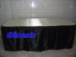 Mesa 2 metros com toalha preto com champanhe 102