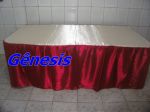 Mesa 2 metros com toalha vinho com champanhe 99