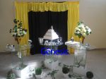 Decoração casamento amarelo e preto B23