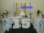 Decoração 15 anos branco c/ dourado B18