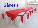 Mesa de 4 metros branco com vermelho 132