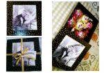 Caixa em MDF, 12x12cm, com dècoupage fotos dos noivos. Lembrança para os padrinhos do casamento.