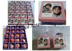 Caixa em MDF, 10x10cm, decorada em dècoupage com foto.