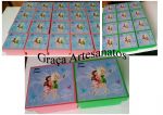 Caixa em MDF, 10x10cm, decorada em dècoupage. Tema: Tinker bell e amiga (as fadinhas).