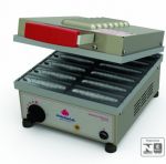 MÁQUINA DE CREPES SUÍÇO ELÉTRICO (PRK-12 E Style) - Disponíveis com 6 ou 12 cavidades - Estrutura em aço inox com prensa maciça em alumínio - Modelo elétrico com termostato para controle de temperatura - lâmpada piloto, tensão de 127-220v.