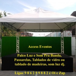 Palco 4x4 Tenda 5x5 Colunas Em Grids