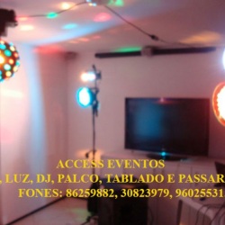 strobo e Seth Ligth e canhoes de leds + som