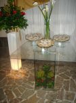 MESA DE VIDRO QUADRADA ( DESMONTÁVEL ) R$ 60,00