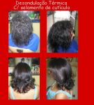 Cabelo com o fio completamente danificado, com grande quantidade de triconodose e tricorex nodosa.Antes de depois da transformao foi feito uma srie de tratamentos.