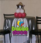 centro de mesa baixo com estrela metalizada