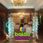 coluna zig zag com estrela metalizada
