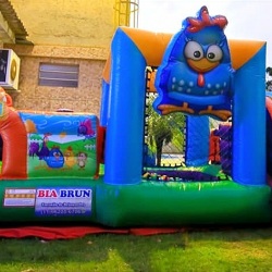 Kit Play  Galinha Pintadinha 3 em 1 ( Pula-pula, Piscina de Bolinha e Tobog�)