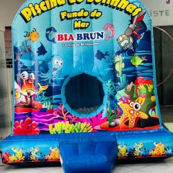 Piscina de Bolinha Inflavel Fundo do Mar