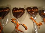 pirulito de chocolate com nome