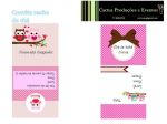 Convite ch de fraldas - pacote de sache para ch