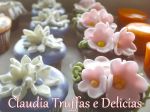 Cupcakes com flores 