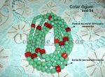 Colar ogun com coral africano