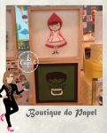 Quadros 3D da Chapeuzinho Vermelho e o Hulk com papel em alta gramatura e molduras em madeira. Solicite seu tema. Moldura 20X20
