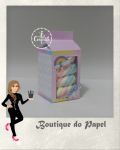 Caixa Milk com Visor - Tema Unic�rnio