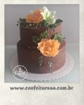 Bolo R�stico com Flores comest�veis