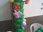 COLUNA COM FLORES E BORBOLETA
