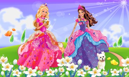 painel festa infantil banner barbie escola de princesas (1…