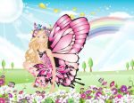 Barbie Butterfly painel festa infantil banner  (1)