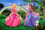 Barbie Castelo De Diamante painel festa infantil banner (5)