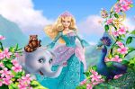 barbie princesa da ilha painel festa infantil banner (1)