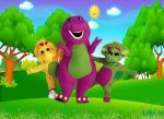 barney painel festa infantil banner (1)