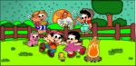 chico bento e rosinha painel festa infantil banner dkorinfest (2)