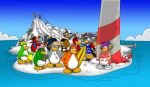 Club Penguin painel festa infantil banner dkorinfest