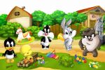 Looney Tunes Baby painel festa infantil banner dkorinfest (12)