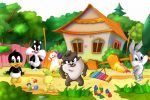 Looney Tunes Baby painel festa infantil banner dkorinfest (7)