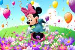 Minnie Mouse painel festa infantil banner dkorinfest (6)