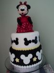 Bolo falso para festa Minnie ou Mickey. O topo do bolo  separado