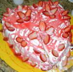 Bolo Cora��o de Morango (Chantilly) 