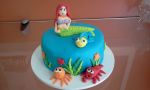 Bolo da pequena sereia 25 fatias aro 20