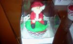 Cupcake tamnho padro papai noel