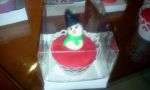 Cupcake tamanho padro boneco de neve