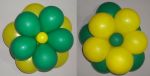 Arranjo de baloes verde e amarelo